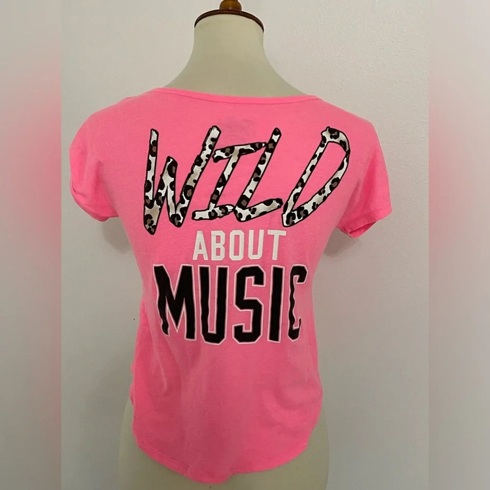* Justice Pink Dance Top * Size 12‎ * Wild About Music *